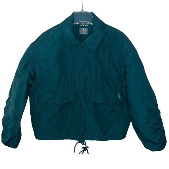 Free People Movement Off The Bleachers Coaches Women's Jacket Emerald Green Sm - Picture 5 of 14